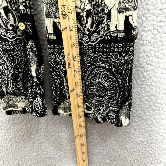 Anthropologie Lilka Jumpsuit Womens Small Black Jaipur‎ Elephant Sleeveless Boho - Picture 6 of 6